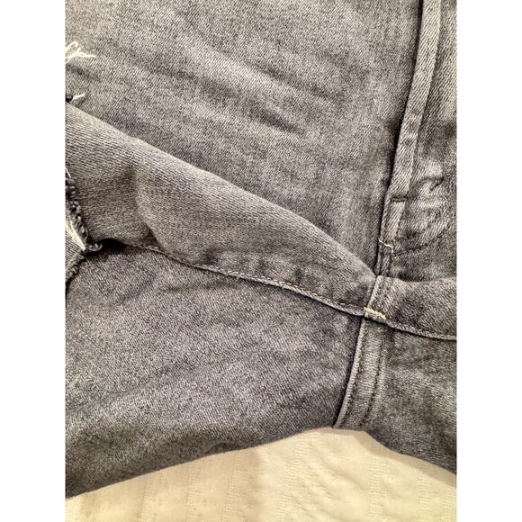 MOTHER Gray Denim Cutoff Shorts | The Hustler Roller Ankle | Size 32 - Picture 13 of 16